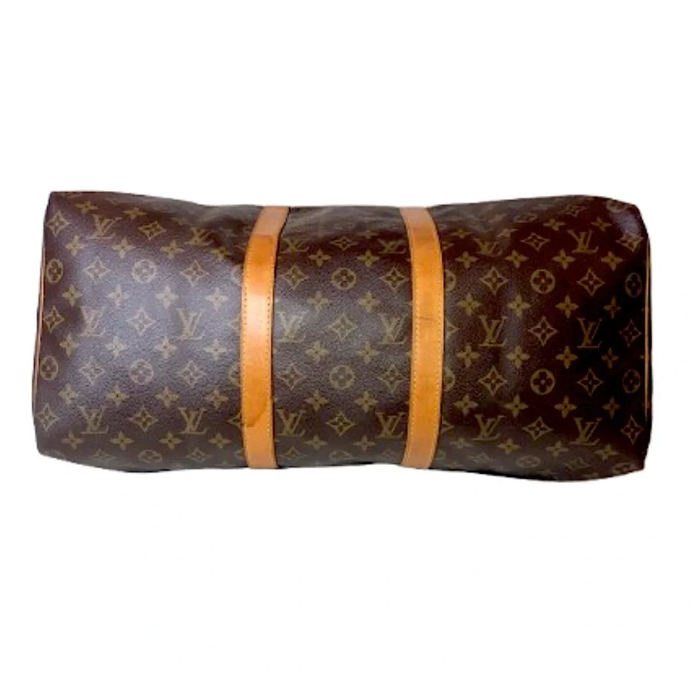 LOUIS VUITTON Monogram KEEPALL 50 LV Boston Travel Weekend Duffle Bag France